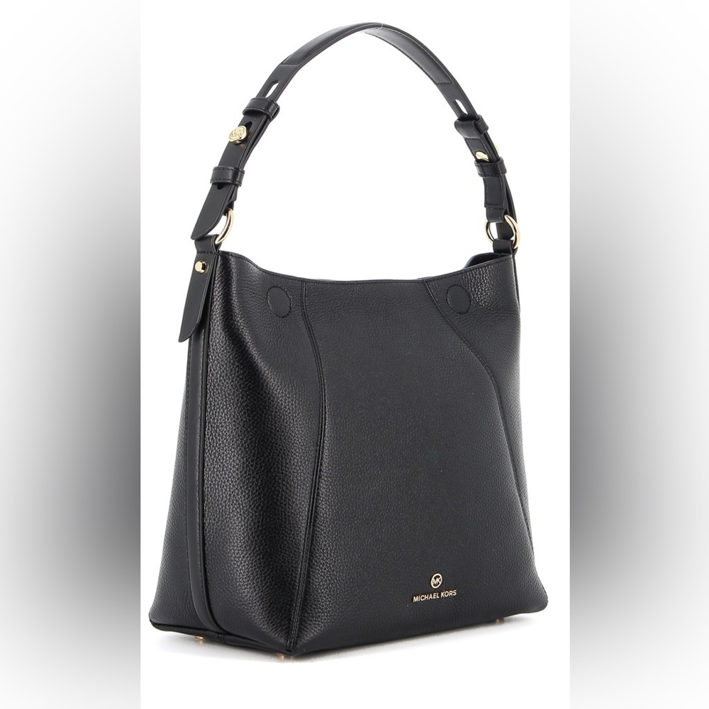 Women’s Handbag MICHAEL KORS Lucy Medium Hobo Shoulder Bag Black AUTHENTIC NEW